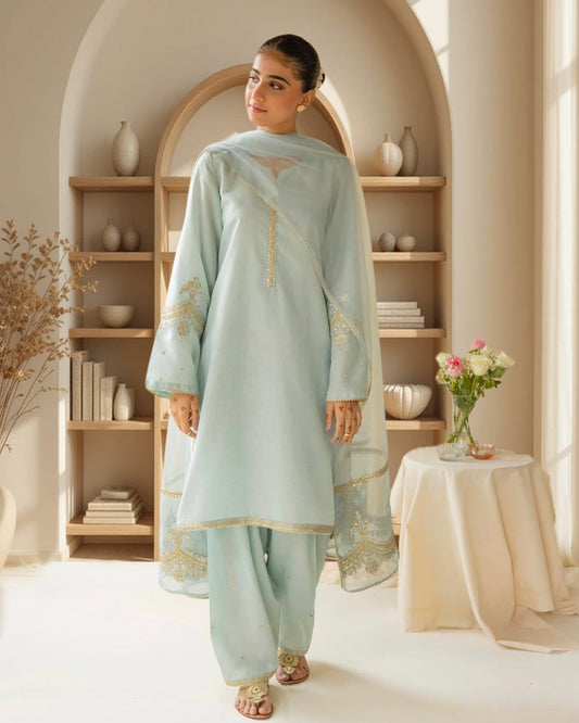 Aqua Bloom – Stylish Summer Suit for Women 3-piece
