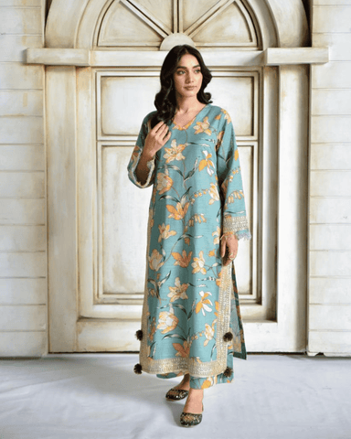 Zink Flora – Stylish Summer Suit for Women 2pcs stitch Suit