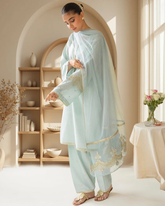 Aqua Bloom – Stylish Summer Suit for Women 3-piece