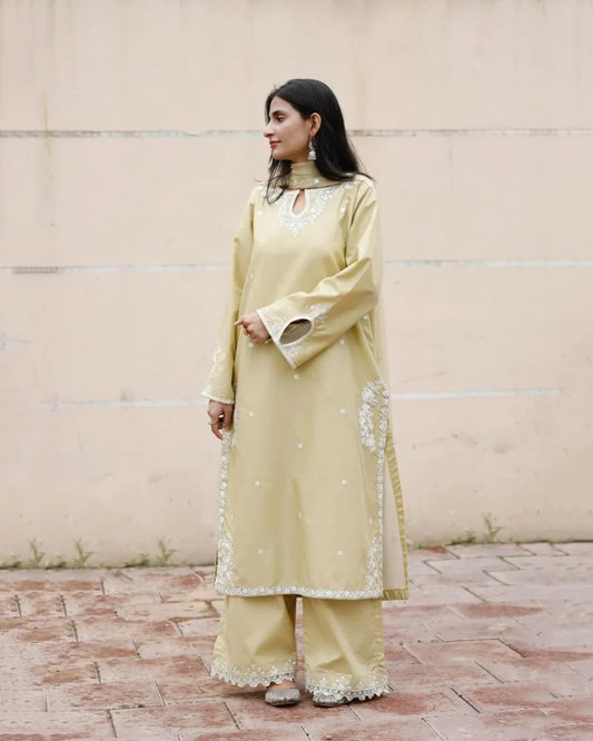 Apple Mist Embroidered 3-Piece Lawn Suit