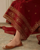 Royal Red Maroon Attire – Luxury 3-Piece Suit for Women 2pcs Stich Suit