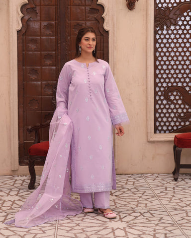 Noor-e-Eid / lilac bloom – Festive Embroidered Suit for Women 2pcs Stich Suit