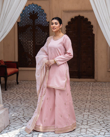 Pink Majesty – Premium Stitched Suit for Women 2pcs Stich Suit