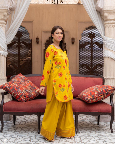 Zard-Bahaar – Elegant Summer Suit for Women 2pcs Stich Suit