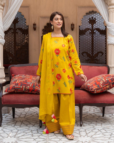 Zard-Bahaar – Elegant Summer Suit for Women 2pcs Stich Suit