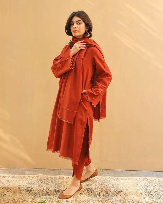 Copper Bloom – Luxury 3-Piece Suit for Women